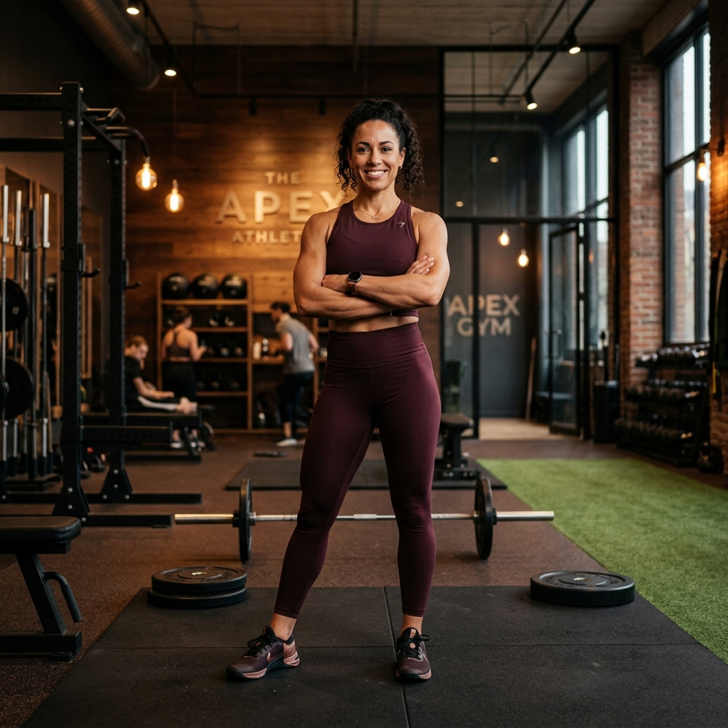 Bianca im Gym – sie begleitet Frauen beim Training